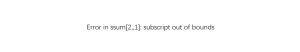 Error in ssum[2,,1]: subscript out of bounds-决策链社区论坛