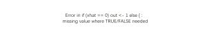 Error in if (xhat == 0) out <- 1 else { :missing value where TRUE/FALSE needed-决策链社区论坛