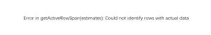 Error in getActiveRowSpan(estimates): Could not identify rows with actual data-决策链社区论坛